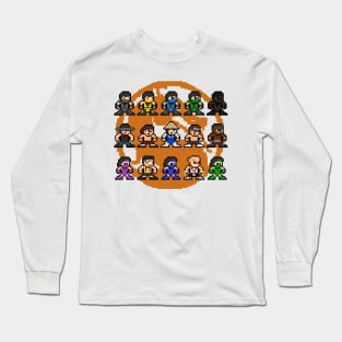 Pixelated Kombat 2 MK2 8bit Pixel Art Long Sleeve T-Shirt